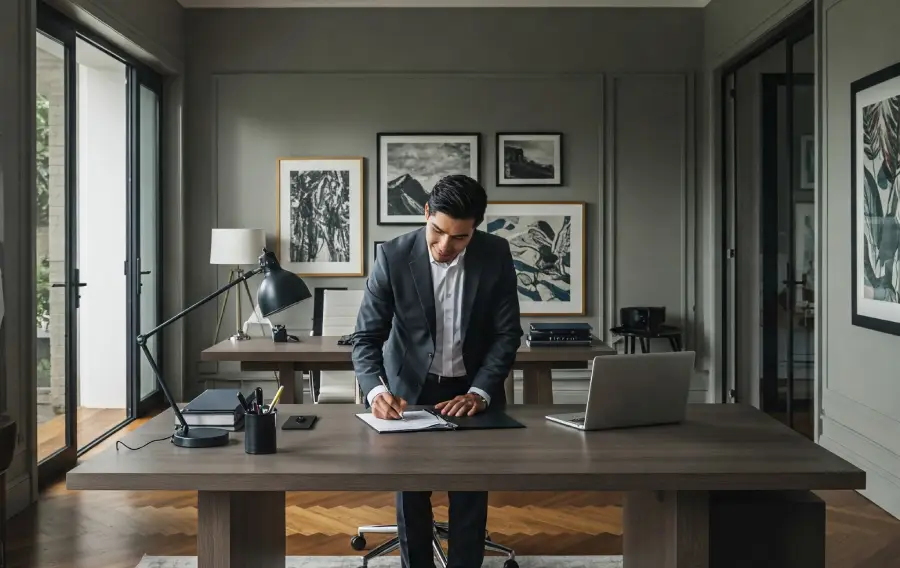 persona firmando el contrato